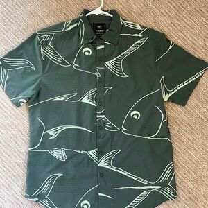 Sig Zane Papio green collared shirt size S